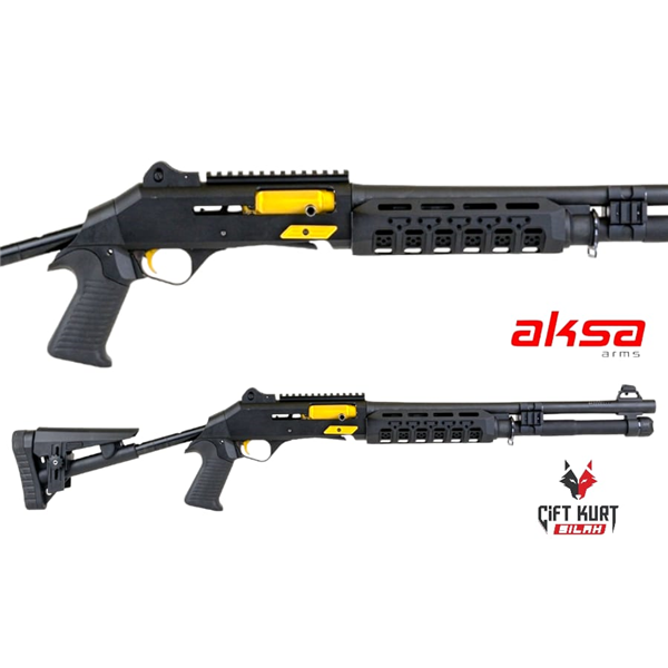 Aksa Crossfire Wi Extreme 12GA Metal El Kundaklı (Siyah) Tüplü Yarı Otomatik Yivsiz Av Tüfeği